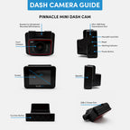 FalconEye Pinnacle Mini 4K Dash Cam: 2160P Ultra HD Front Car Camera, 2” IPS Screen & 170° Wide Angle, Built-in GPS Tracking & WiFi App, Enhanced Night Vision, Loop Recording & G-Sensor