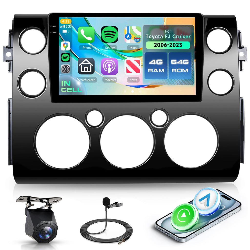 8 Core 6G+128G Android 15 Car Stereo Radio for Toyota FJ Cruiser 2006-2023