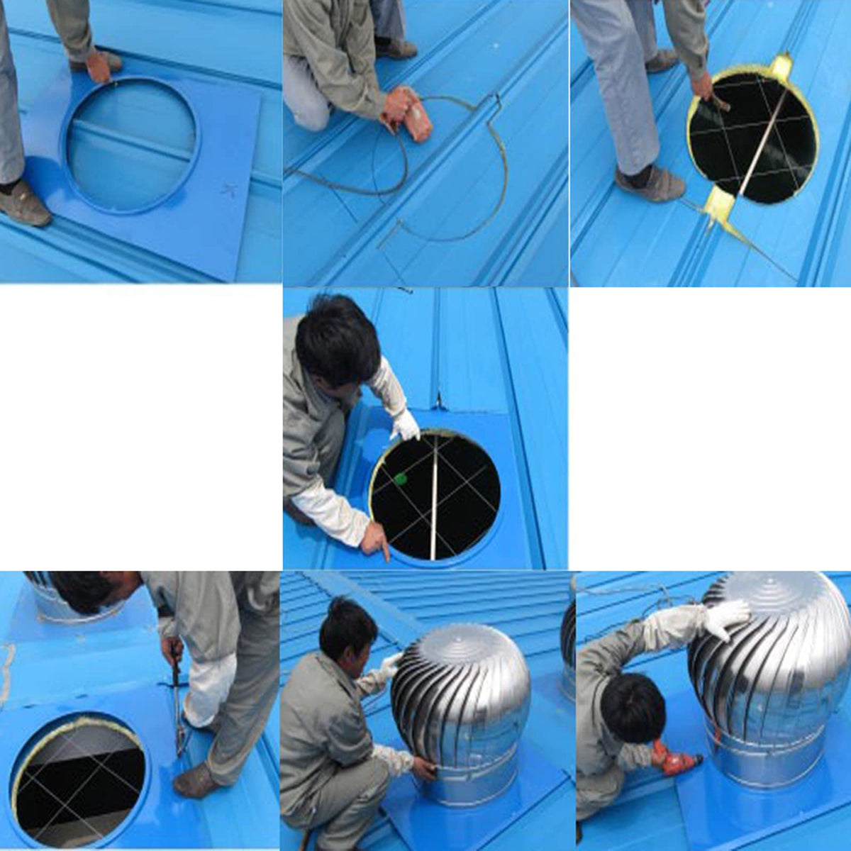Stainless Steel Spinner,Chimney Spinner Cowl,Anti Downdraught Chimney Cowl with Rotating Cap Ventilation (110mm)