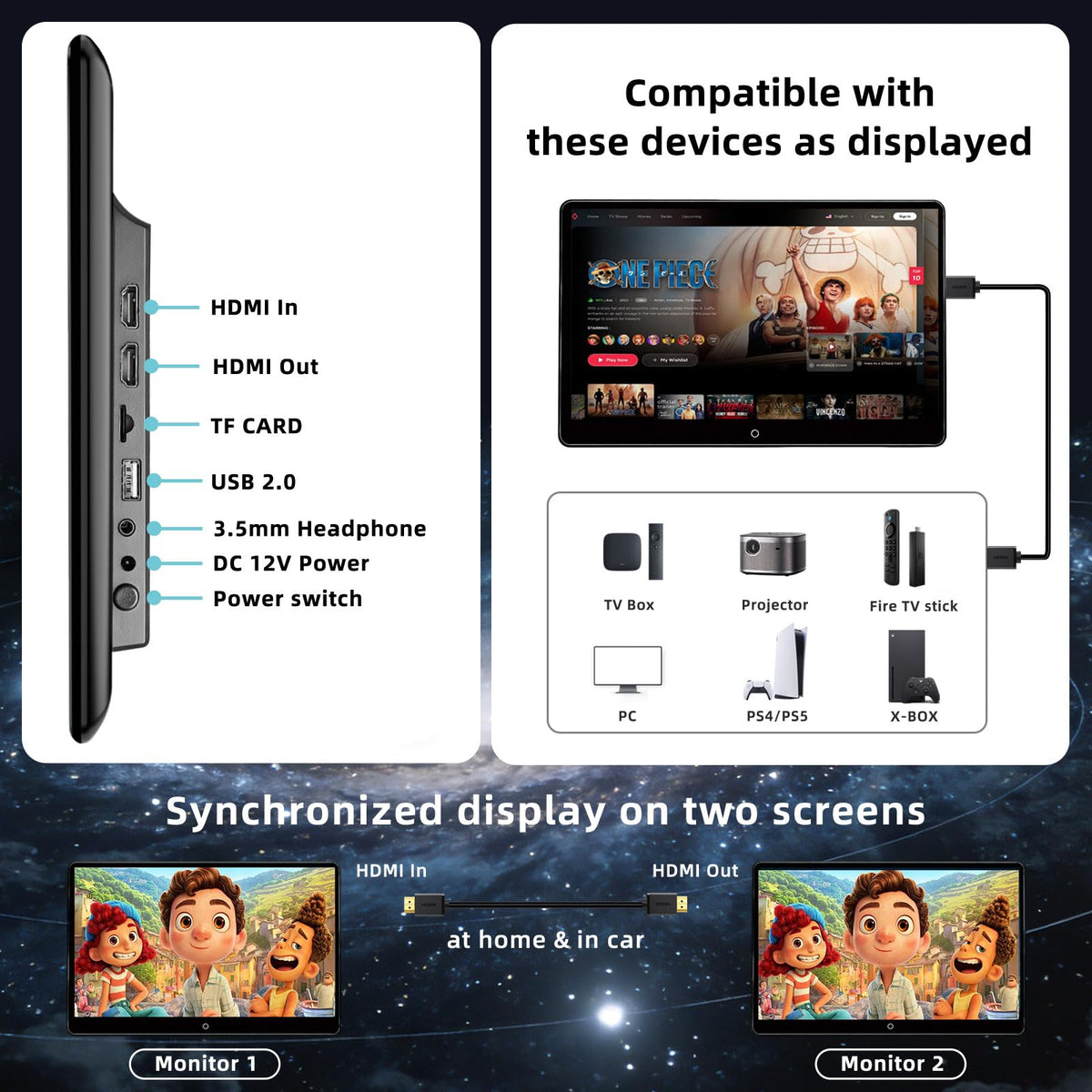 14 inch 4K Android Car TV Headrest Monitor for Cars Back seat Rear Entertainment System, Support Wireless Phone Link Touch Screen,with WiFi/Bluetooth/HDMI/USB/Video Player 4G+64G 8core (1PCs)