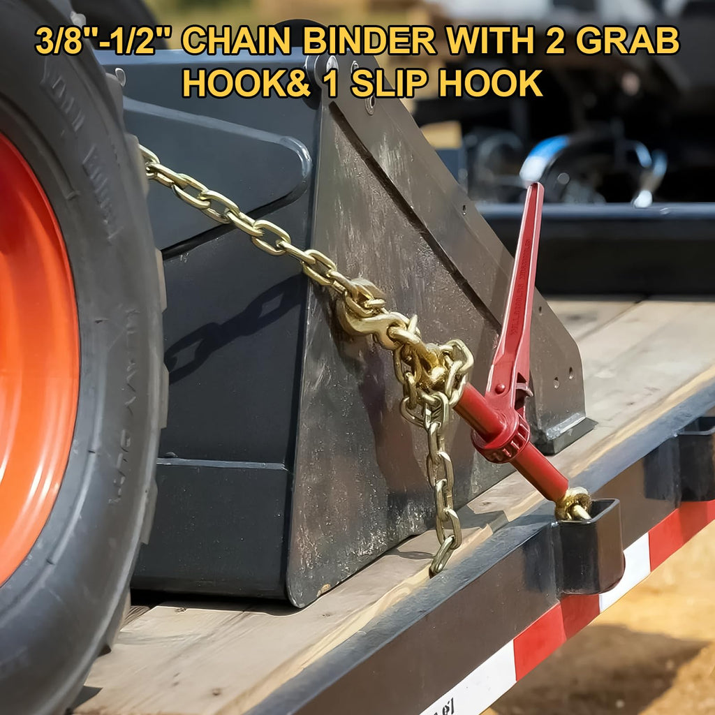 3/8-1/2" Ratchet Load Binder G70 9200Lbs for Flatbed Truck, 4 Pack