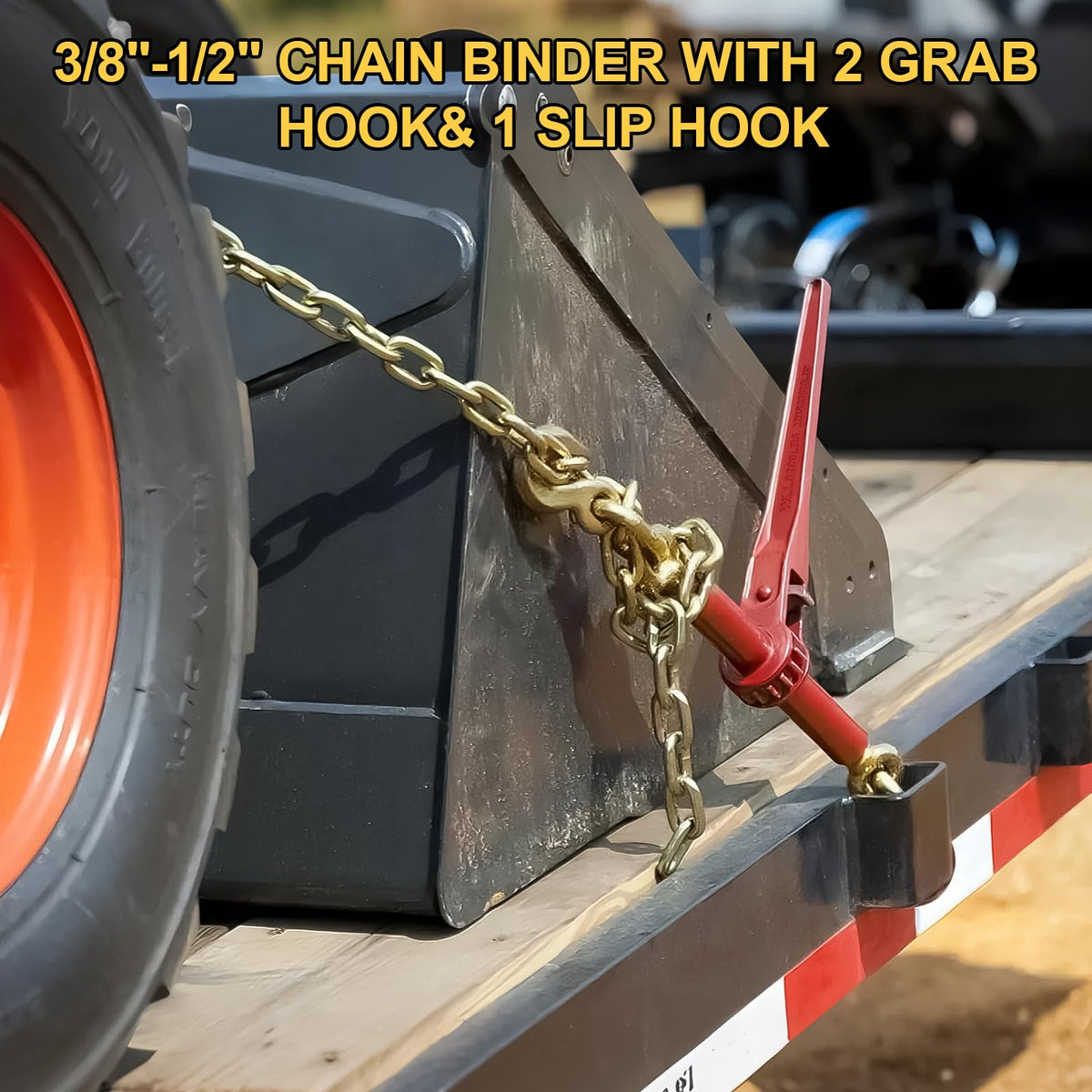 3/8-1/2" Ratchet Load Binder G70 9200Lbs for Flatbed Truck, 4 Pack