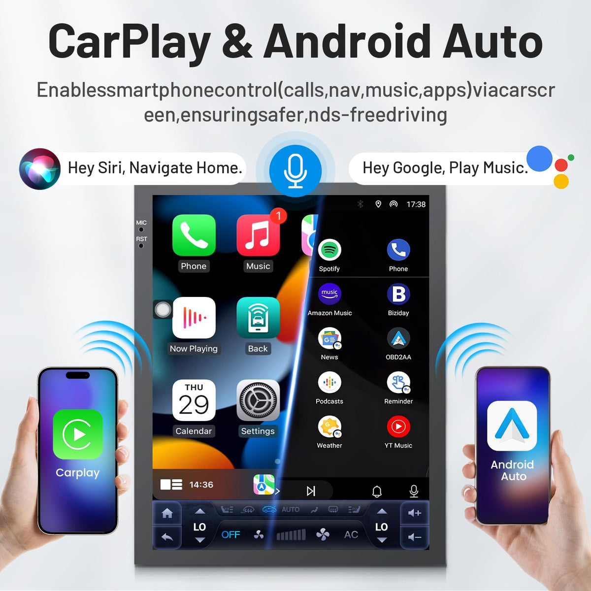 Upgrade 8+128G Car Radio for Chevy Malibu 2013 2014 2015 2016 12.1 Inches HD Touch Screen Carplay Android Auto 1080P Backup Camera FM AM 5G WiFi GPS 36EQ BT5.0 Split Screen