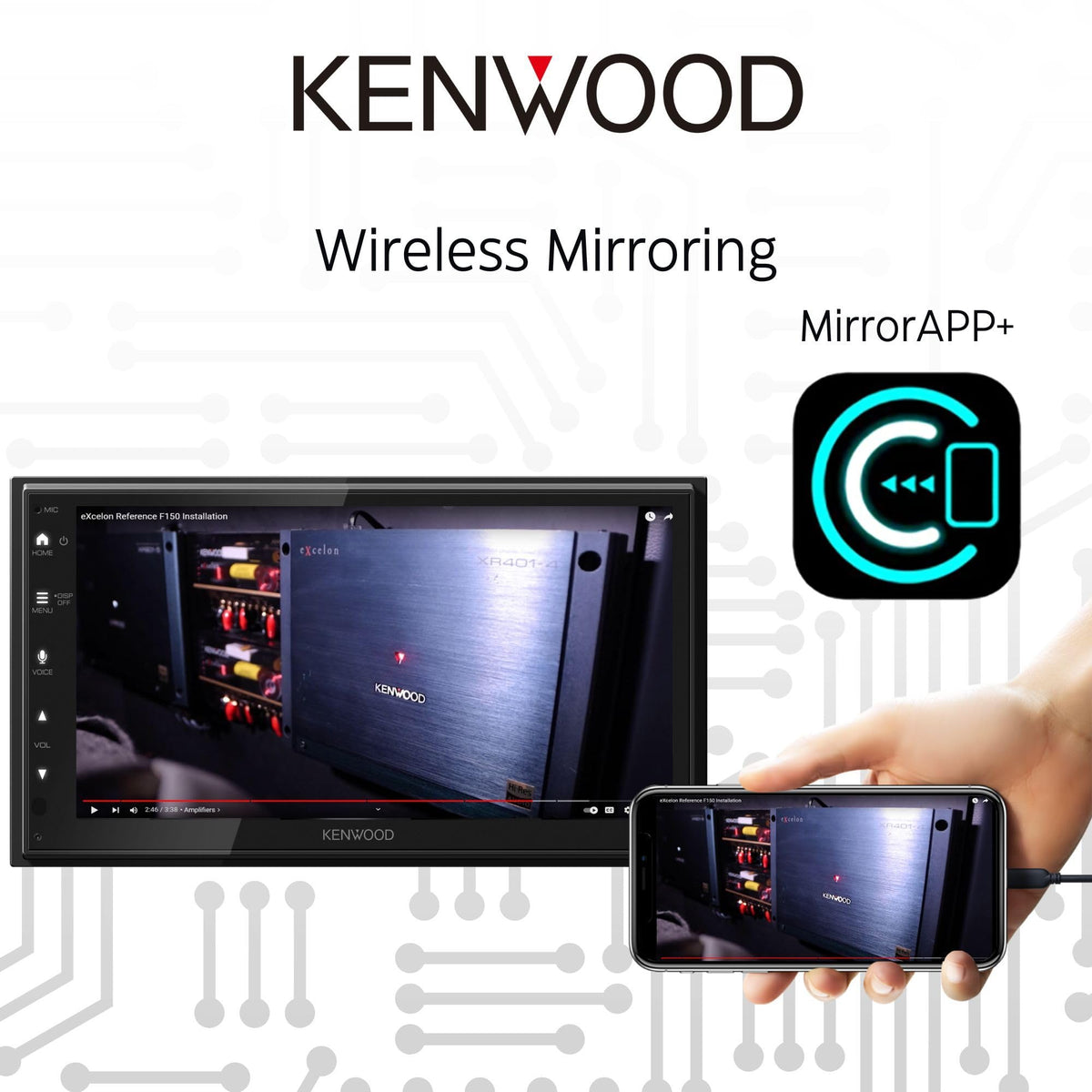 KENWOOD DMX5710S 6.8" Capacitive Touchscreen Digital Multimedia Receiver – Wireless Apple CarPlay, Android Auto, Bluetooth, iDatalink Maestro Ready