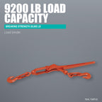 Teal Turtle Lever Load Binder, 3/8 to 1/2 Inch, 9200 Lb Capacity 2 Pack