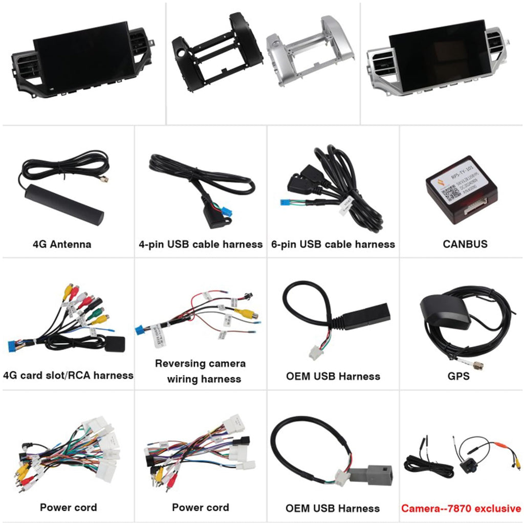 ITrims 14.6" Android 12+ C12 Car Multimedia Stereo Radio Audio GPS Navigation Sat Nav Head Unit for Toyota Tundra 2014-2021 Accessories Replacement Black (12+256G)