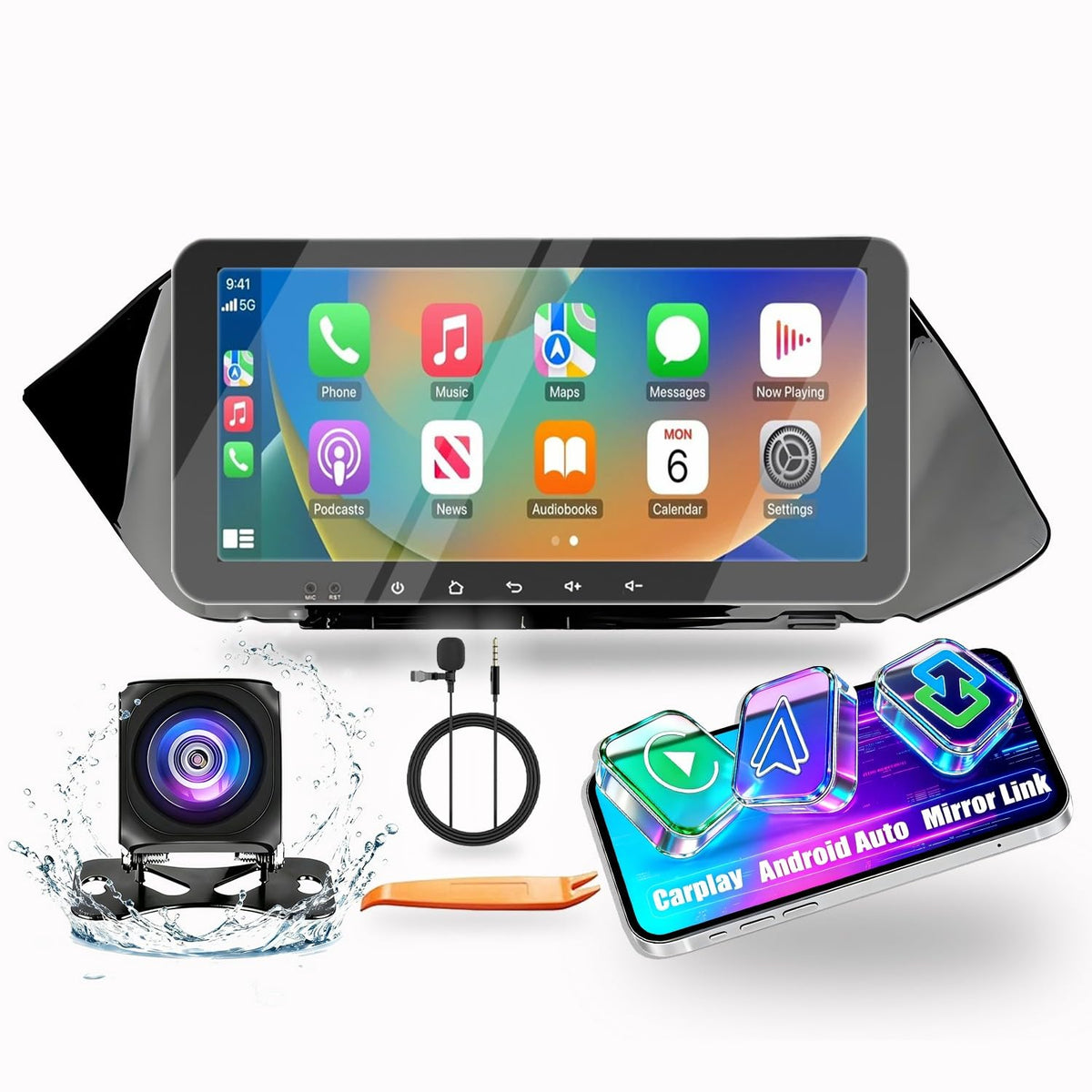 for Hyundai Sonata 2020-2023 CarPlay Android Auto Navigation Stereo GPS Radio Reverse Camera Display 10.33" QLED Touchscreen Headunit Tablet Pad Media Player, if Applicable Octa Core 4G+64G