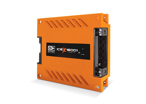 1-Ch. Vehicle Audio Bass Amplifier - 1600W High-Powered Mono Bass Amp w/Subsonic Filter and Low Pass Filter Stable at 1 ohm, LED Indicators, Sound Specialization, Orange - Banda ICEX1600.1ORANGE