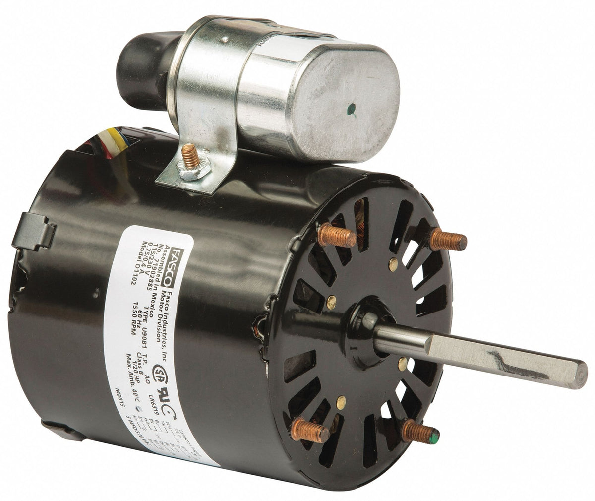 1/20 HP Condenser Fan Motor, Permanent Split Capacitor, 1550 Nameplate RPM, 115/230 Voltage