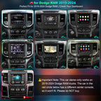Android Car Radio Stereo for Dodge RAM 1500 2500 3500 4500 5500 2019-2024