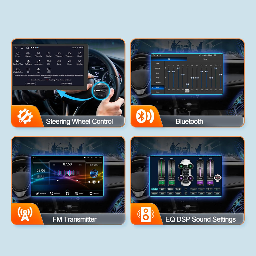9.7" Car Stereo Radio for Chevy Avalanche 2007 2008 2009 2010 2011 2012 2013, Android 13 Touchscreen GPS Navigation Head Unit with 4+64GB ROM,Support Bluetooth,DSP, Mirror Link, SWC, Backup Camera