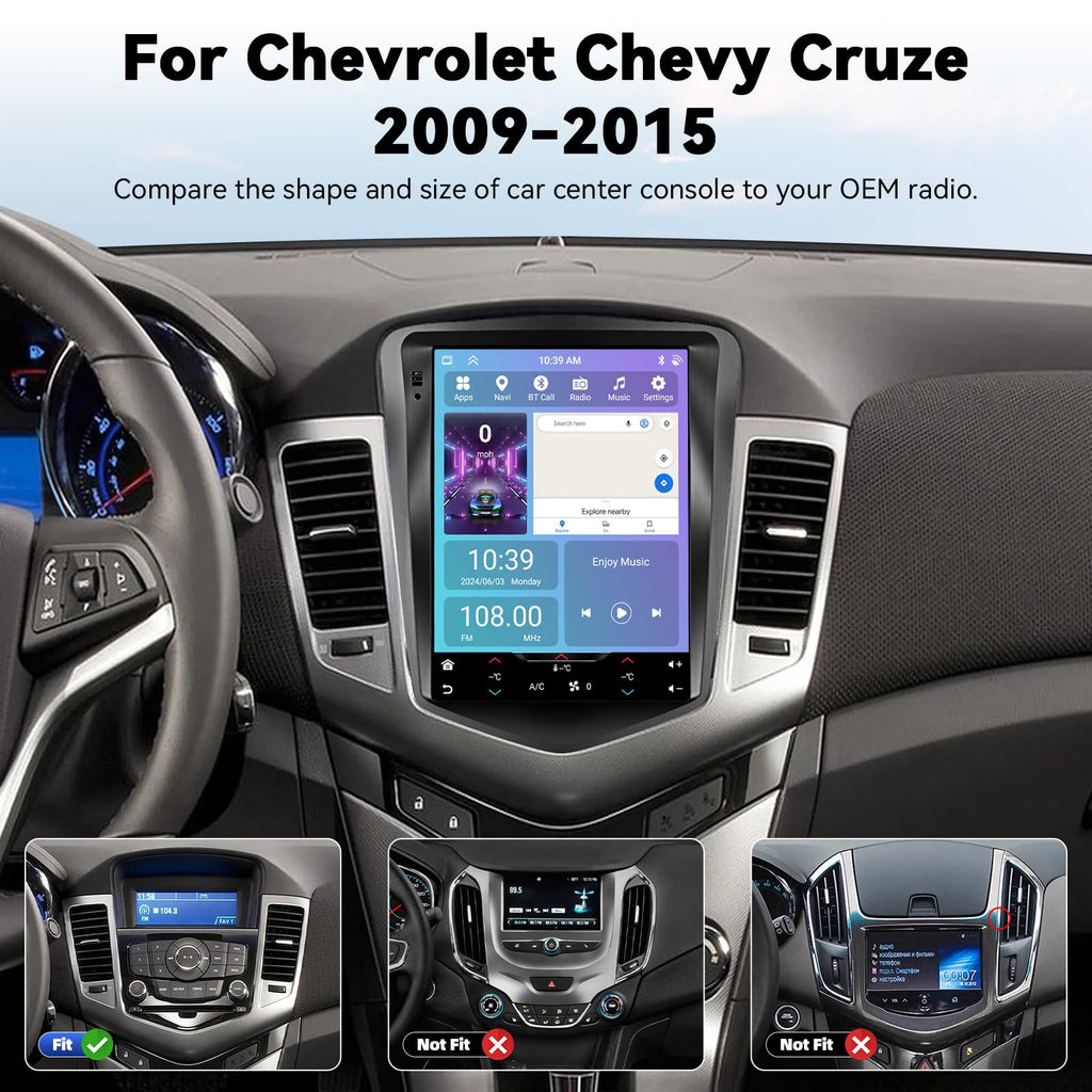 [8Core 4+64G] Android 15 for Chevrolet Chevy Cruze J300 2009-2015 Car Radio
