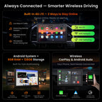 V10 10" Android Double Din Car Stereo, 4G LTE,6G+128G, CarPlay&Android Auto