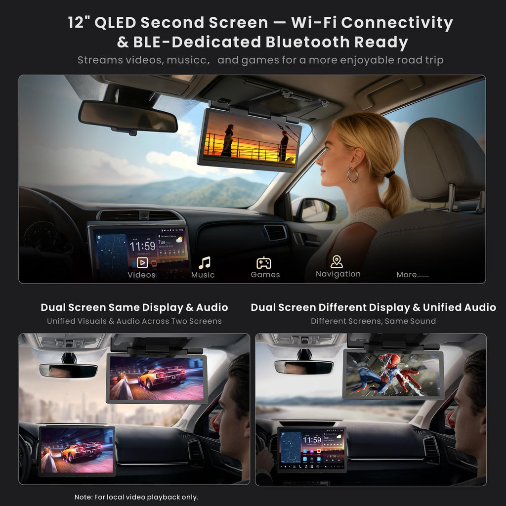 12.95" AI ScenePilot Android Car Stereo&Second Touchscreen with Dashcam