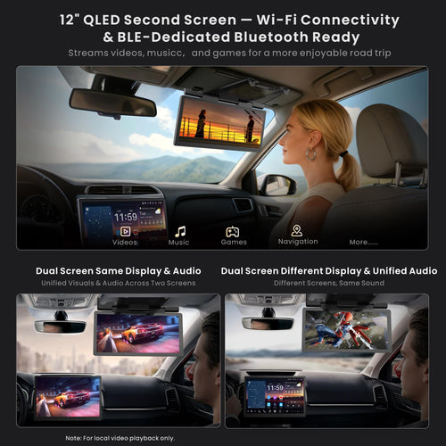 12.95" AI ScenePilot Android Car Stereo&Second Touchscreen with Dashcam