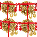 Chain Binder Kit 3/8"-1/2" 4Pcs, Ratchet Load Binders 9200 lbs