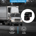 FalconEye Pinnacle Mini 4K Dash Cam: 2160P Ultra HD Front Car Camera, 2” IPS Screen & 170° Wide Angle, Built-in GPS Tracking & WiFi App, Enhanced Night Vision, Loop Recording & G-Sensor