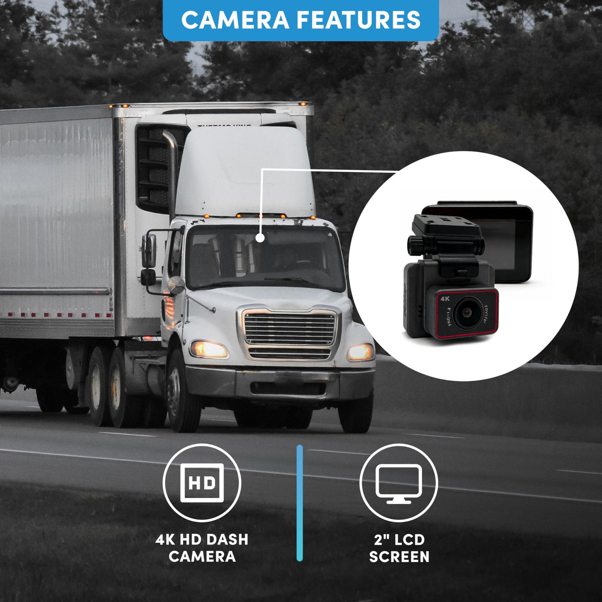 FalconEye Pinnacle Mini 4K Dash Cam: 2160P Ultra HD Front Car Camera, 2” IPS Screen & 170° Wide Angle, Built-in GPS Tracking & WiFi App, Enhanced Night Vision, Loop Recording & G-Sensor