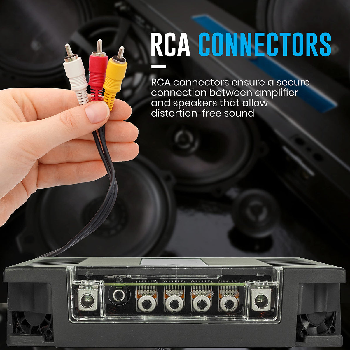 Banda 1-Channel Vehicle Audio Bass Amplifier - High-Powered Mono Bass Amplifier w/Subsonic Filter and Low Pass Filter Stable at 2 ohm, LED Indicators, Sound Specialization - VIKING5002