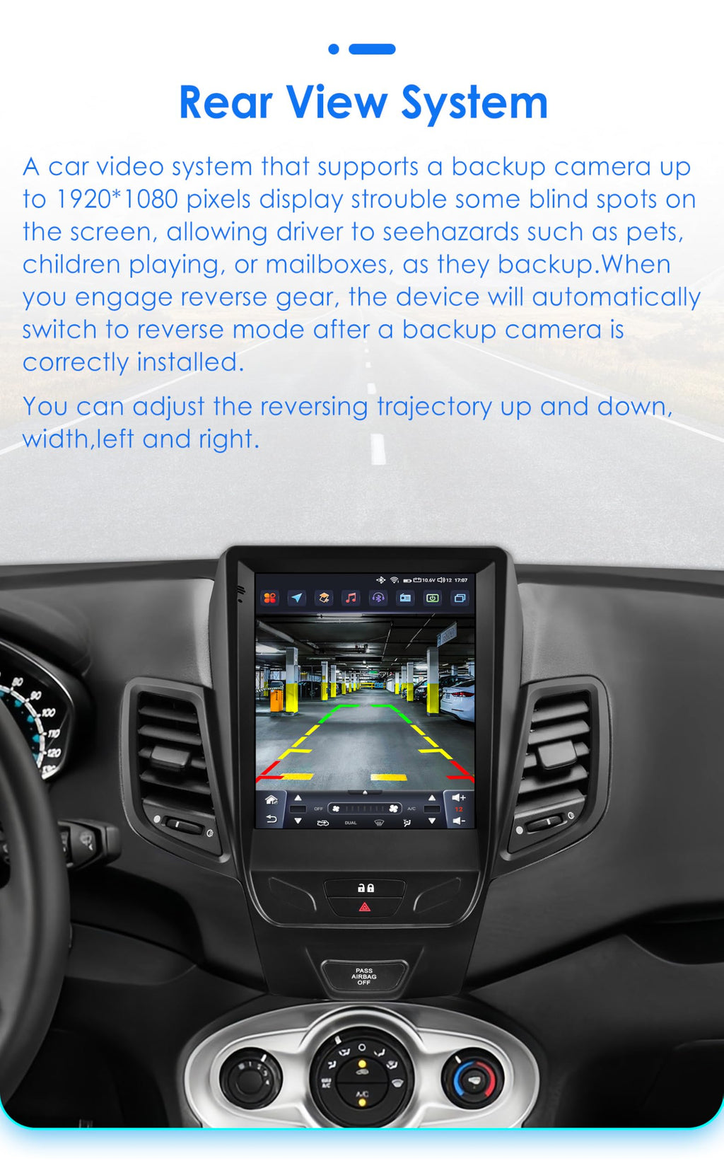 8 Core 6GB+64GB 9.7Inch HD Touchscreen Android 14 Stereo Car Radio Upgrade for Ford Fiesta 2009-2016 Wireless Carplay | Android Auto WiFi GPS Navigation Bluetooth 5.0 AM FM,SWC, Car Tablet
