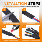 2:1 Ratio Automotive Heat Shrink Braided Sleeving 3/8''-160ft