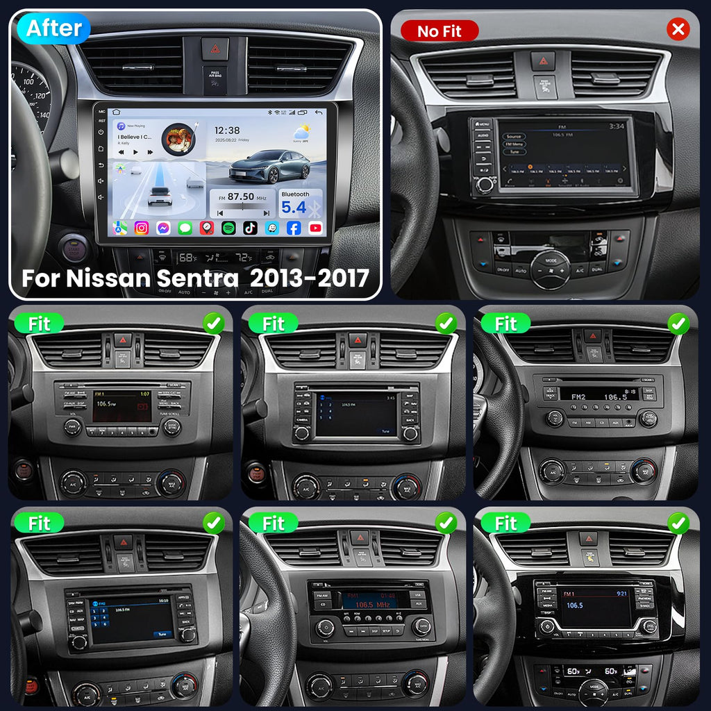 8 Core 32G ROM Car Radio for Nissan Sentra 2013-2017: Upgrade 10 inch