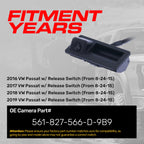 Master Tailgaters Replacement for VW Passat w/Release Switch [from 8-24-15] (2016-2019) Backup Camera OE Part # 561-827-566-D-9B9