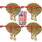 NCC · Heavy Duty · G70 (4) 3/8" x 10' Transport Chain & (4) 3/8" - 1/2" Ratchet Load Binder Kit