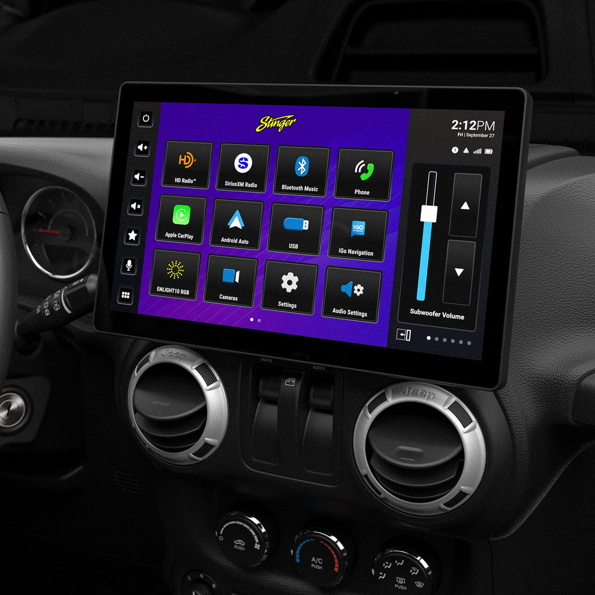 Stinger HORIZON12 12.8” Universal Car Stereo with Wireless Apple CarPlay