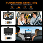 P6 9.1" Wireless CarPlay Screen with Dash Cam & Rear Camera
