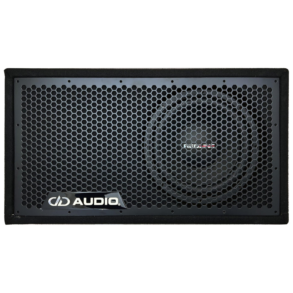Digital Designs pkg DD Audio UE-10.1 Single 10" Ported Enclosure + SW10-D4 10" 600W Dual 4-Ohm Car Subwoofer