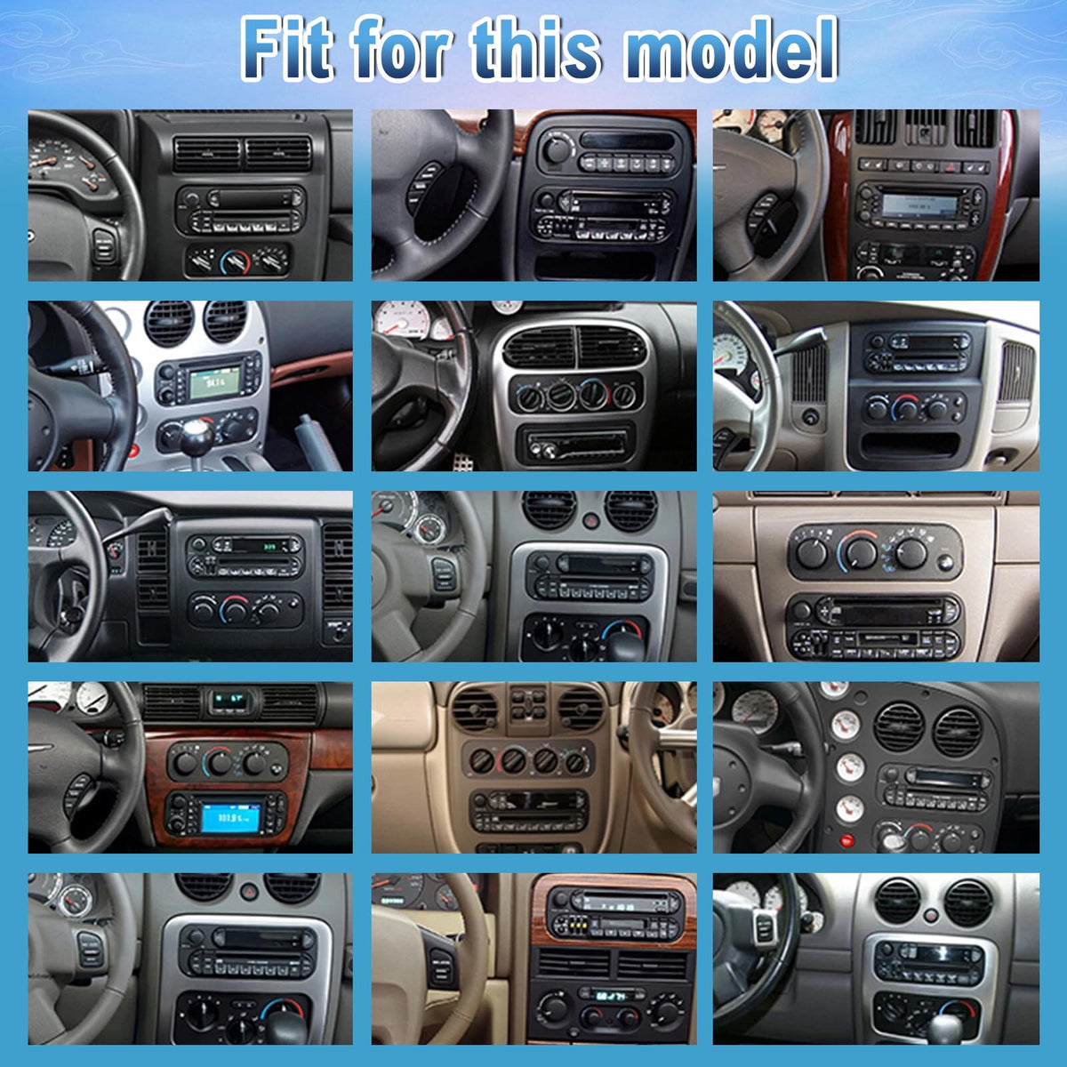 2 Din Car Stereo Upgrade Radio for Jeep Grand Cherokee 1999-2004