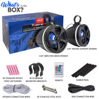 Pyle 1000W Amplified Off-Road Audio System with RGB Lighting, Bluetooth Streaming & Universal Mounts - Waterproof Bluetooth Speaker with Dual 5.25 Marine Speakers for ATV & UTV Use