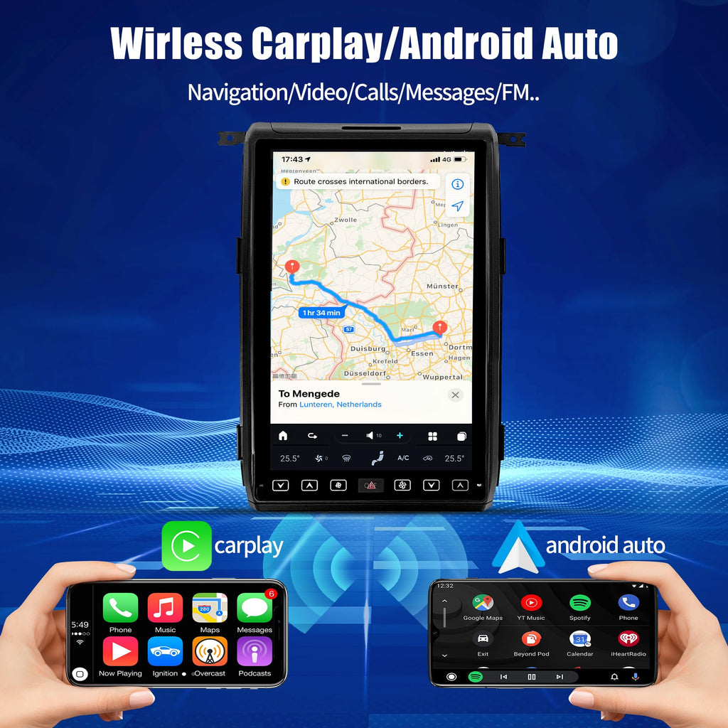 AuCar for Ford F150 F250 Raptor 2013-2014 (SYNC 2 System) 14.4 Inch Touch Screen Android 13 Car Radio Head Unit, Car Multimedia Player GPS Navigation Wireless Carplay Android Auto 8GB+128GB