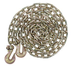 Mytee Products 4 Pcs G70 5/16" Chain & Easy Binder Kit - (2) 5/16"-3/8" Easy Ratcheting Chain Load Binder & (2) 5/16" x 20' G70 Transport Chain w/Grab Hooks - 4700 lbs WLL for Truck Trailer Tie Down
