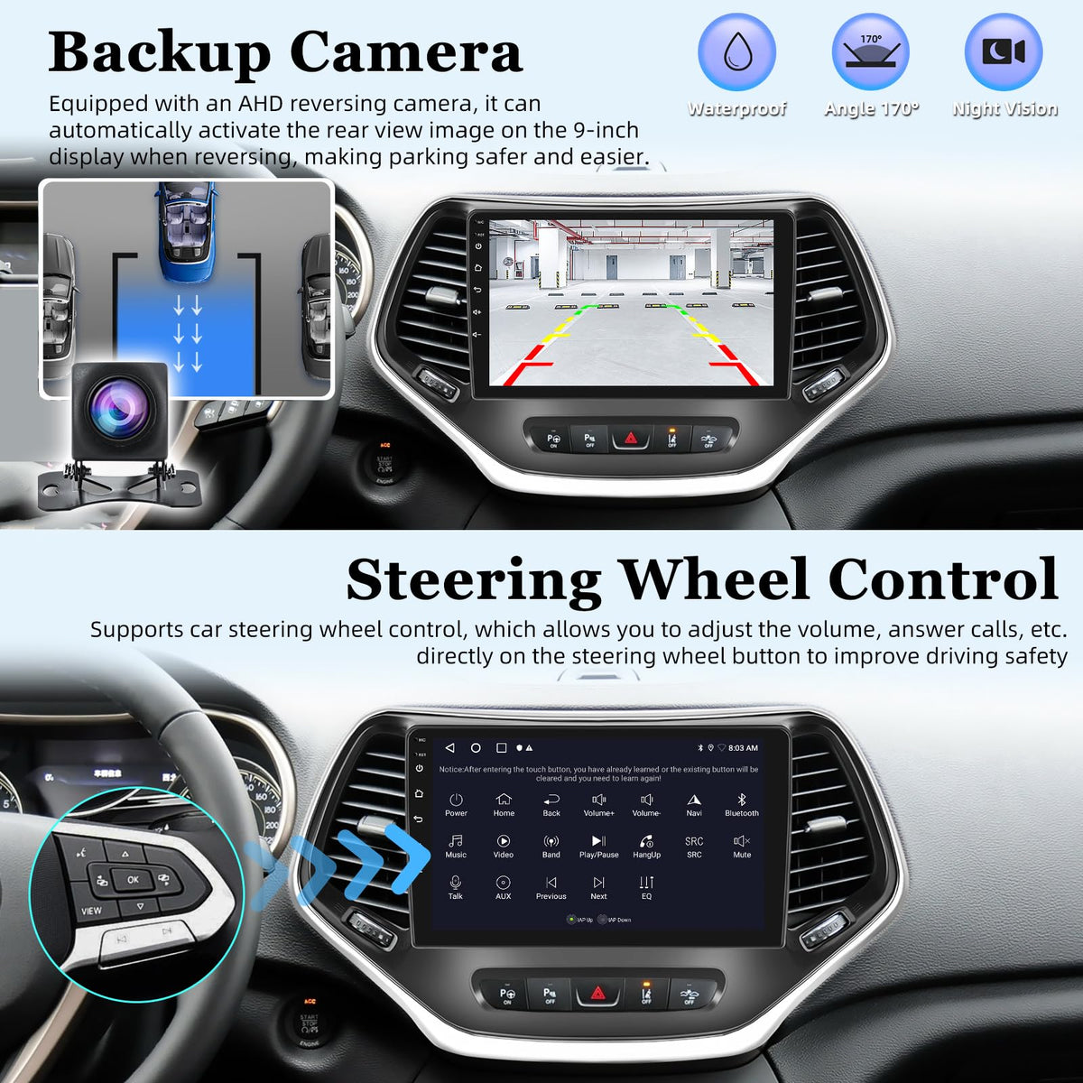 [2+64G] Car Radio for Jeep Cherokee 2013-2018 - Carplay and Android Auto