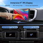 A5L 9" Android Double-DIN Car Stereo with 1080P Dashcam & Backup Camera