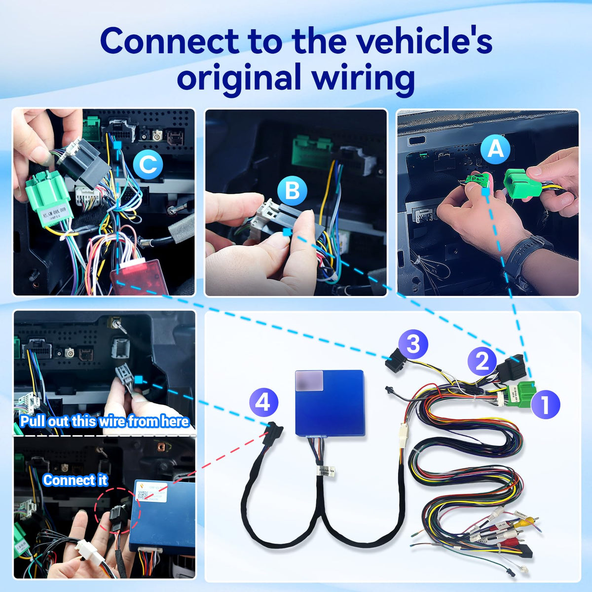 Audio System Adapter Optic Fiber Box for Chevy Silverado GMC Sierra 1500 2500 3500 2014-2018 Car Stereo Radio Supplemental Wiring Harness