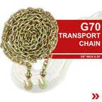 4PC 3/8" X 20' G70 Tie Down Tow Chain Binder