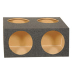 QPower 4-Hole 12" Sealed Divided Car Audio Subwoofer Enclosure, 2-Pack