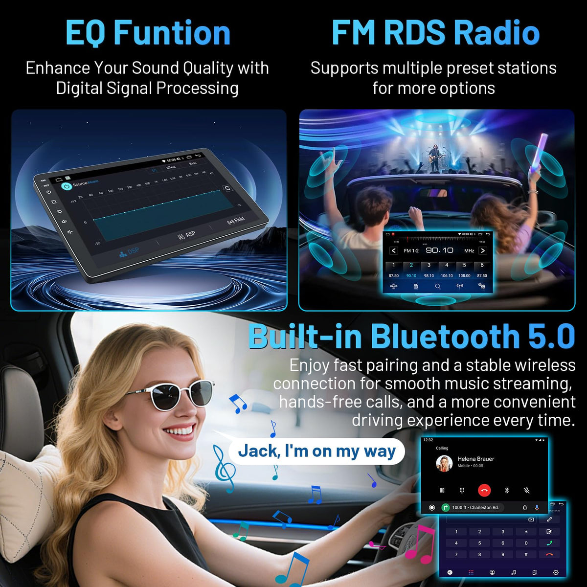 Car Stereo for Chevy Silverado GMC Sierra 2014-2018, CarPlay Android Auto