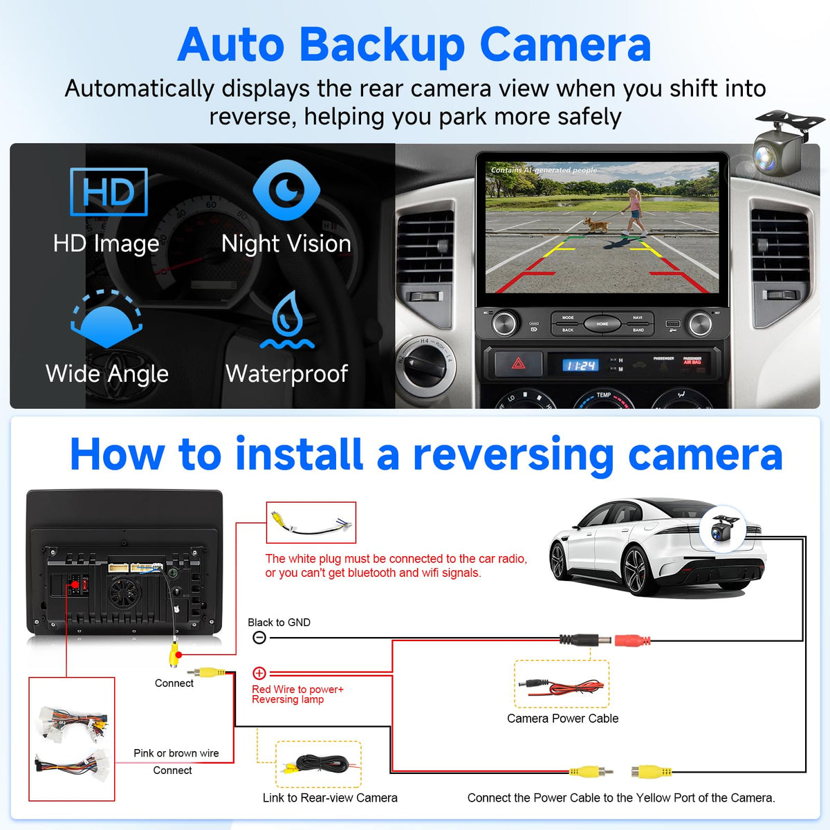 10.2" Car Stereo for Toyota Tacoma 2005-2015 Apple CarPlay Android Auto