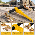 5/16"- 3/8" Ratchet Load Binder with Chain 20ft 4Pack 5/16" Tie Down Kit