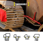 DC Cargo Heavy-Duty Ratcheting Chain Binder 3/8"-1/2", Load Binders with 9,200 lbs Working Load Limit - Chain Binders Ratcheting for Secure and Safe Transport (Pack of 4)