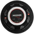 KICKER 2 Kicker 48CWRT104 10in 1600W Slim Shallow Car Subwoofers Bundle with Rockville Krypton-M3 4000w Max1000w RMS Mono 1 Ohm Car Amplifier Amp+Remote&Rockville RWK41 Installation Wire Kit(3Items)