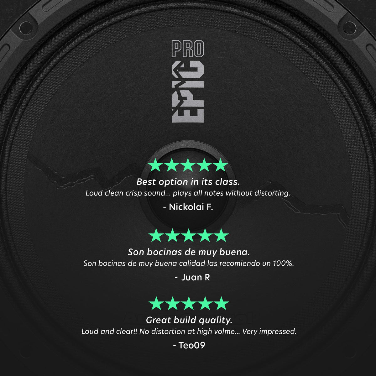 AudioControl EPICPRO6CX 6.5" 300W Coaxial Car Audio Speakers Set (Pair)