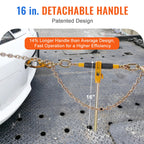 Ratchet Chain Binder, 5/16"-3/8" Heavy-Duty Load Binders, Featuring G80 Hooks 7,100 lbs Secure Limit, 4 P, Labor-Saving Anti-Skid Handle, Tie Down Hauling for Flatbed Truck Trailer