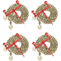 AAIN 4Pack Chain and Binder Kit, 3/8"-1/2" Ratchet Load Binders 9200 lbs