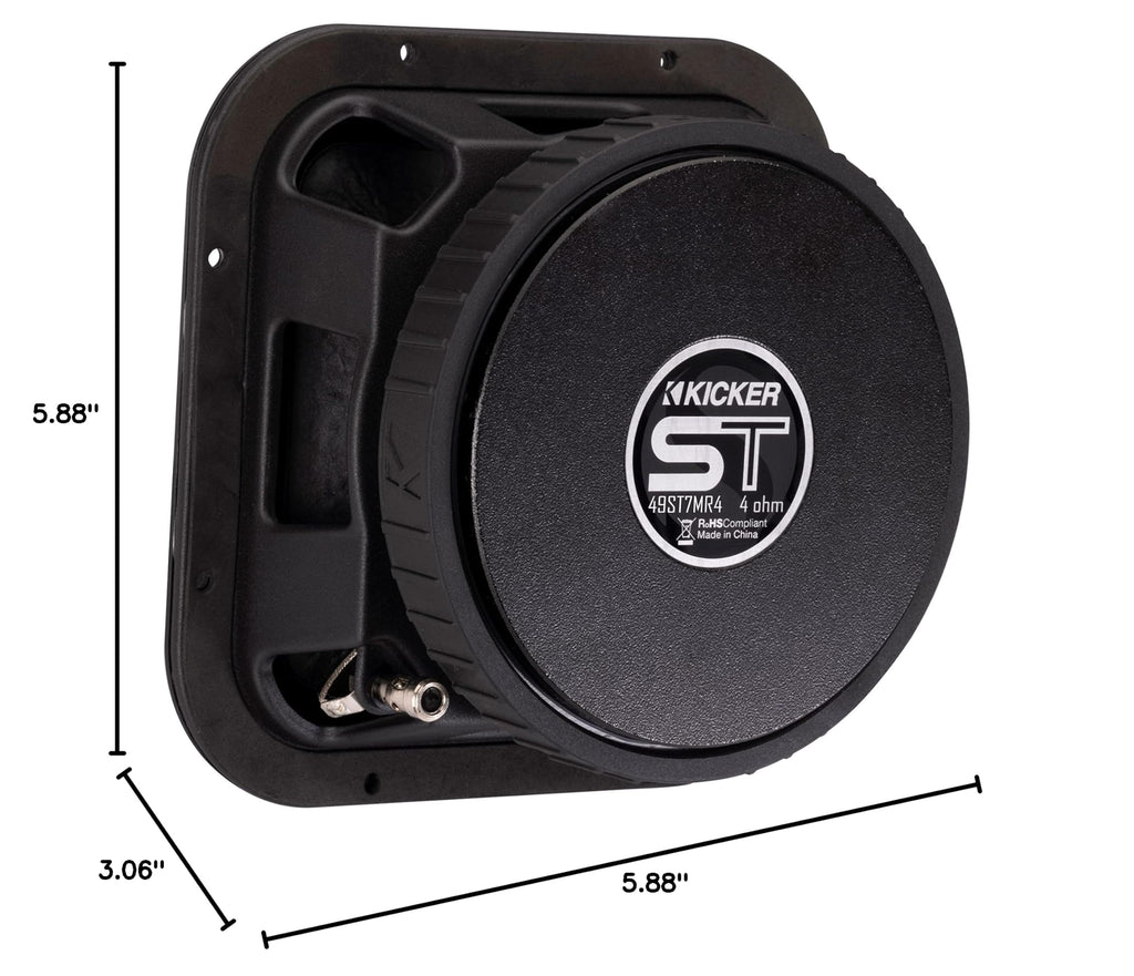 KICKER 49ST9MR8 9" Street Series Square Mid-Bass, Pair, 8ohm
