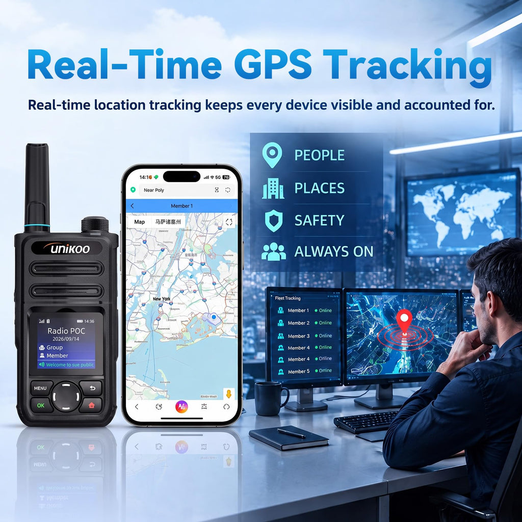 4G LTE PoC Radios Global Unlimited Range Walkie Talkies, Nationwide PTT Two Way Radios 2 Pack,